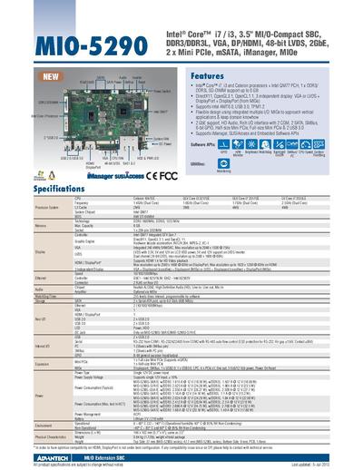 Advantech MIO-5290 Spec Sheet.pdf